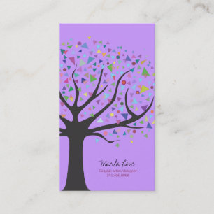 Artsy Unique Tree Business Card Art designer