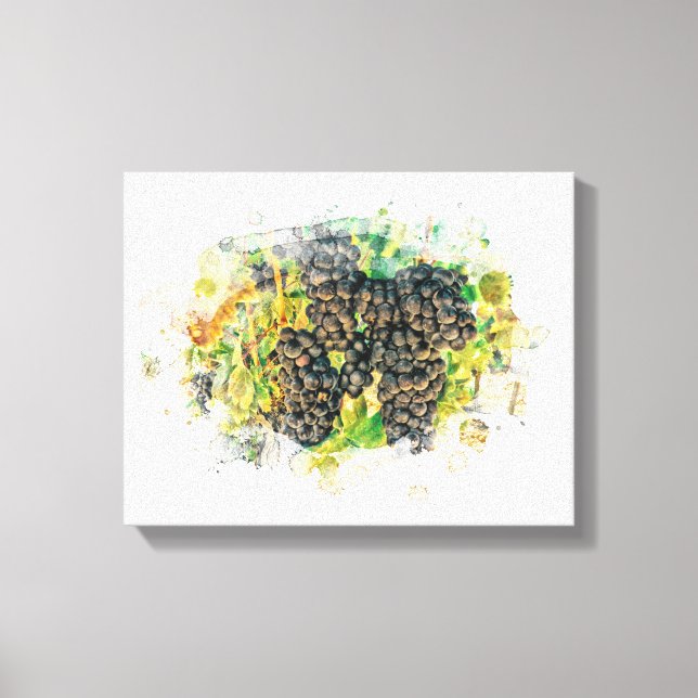 *~* Artsy Vineyard Winery Grape AR21 Wine Cellar Canvas Print (Front)