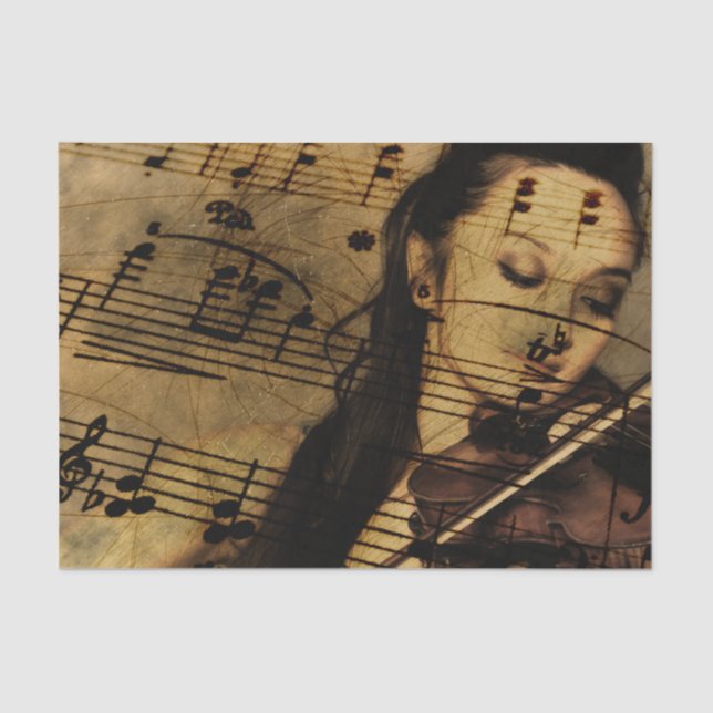 Artsy Violin Music Tissue Paper (Front)