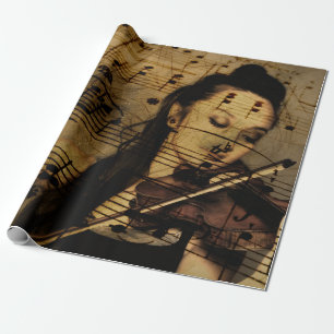 Artsy Violin Music Wrapping Paper