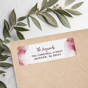 Artsy Watercolor Return Address