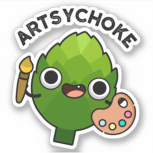 Artsychoke Funny Veggie Artichoke Pun 