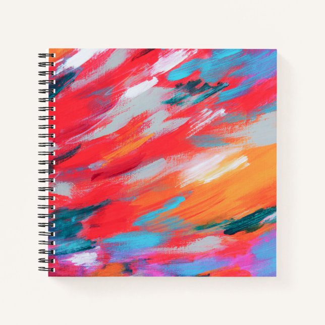 Artwork Acrylique Palette Abstraite | Carnet (Devant)