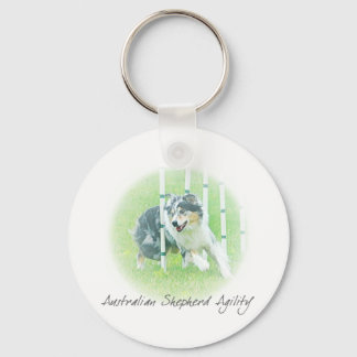 Artwork Australian Shepherd Agility Keychain