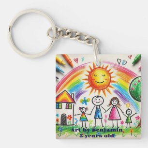 Artwork child proud Drawing kids Keychain