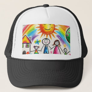 Artwork child proud Drawing kids Trucker Hat