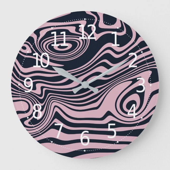 Artwork de marbre Abstrait | Horloge en Acrylique (Recto)