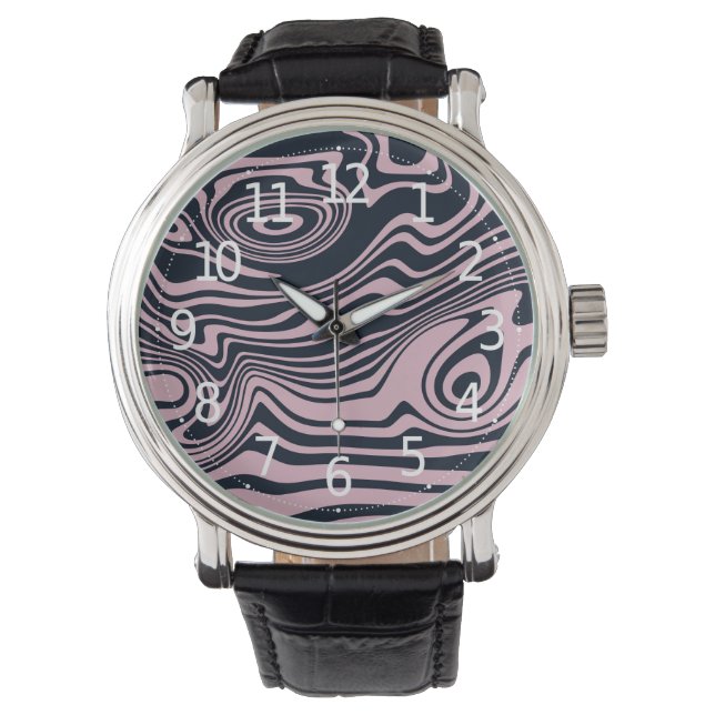 Artwork de marbre Abstrait | Montre Homme (devant)