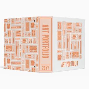 Artwork Drawing Painting Peach Orange Keepsake Binder