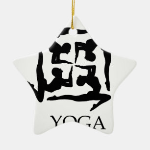 artwork for yoga ceramic ornament