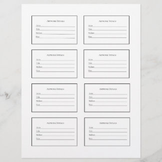 Artwork Labels for Art Shows and Exhibitions Letterhead