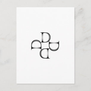 artwork with D Postcard