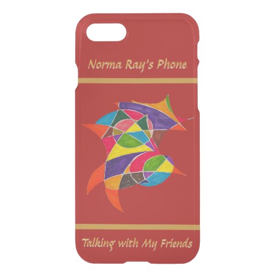 Arty Colourful Pencil Sketch with Name and Text iPhone 8/7 Case