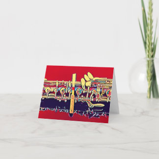 Arty Oboe Blank Card