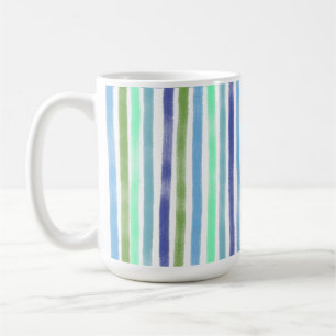 Arty Paint Wavy Lines Original Colorful Pattern Coffee Mug
