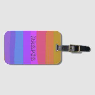 Arty Pretty Cool Colourful Girls Luggage Tag
