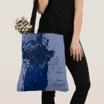 Arty Royal Blue Splatter Party Gift Tote Bag<br><div class="desc">An arty royal blue splatter party gift tote bag complements the paint splatter wedding suit in blue, Personalize the text to make it work for your event. Following the link - Edit using Design Tool - to customize the fill colour. For assistance or to discuss a custom design contact https://t.me/KBMD3signs_chat....</div>