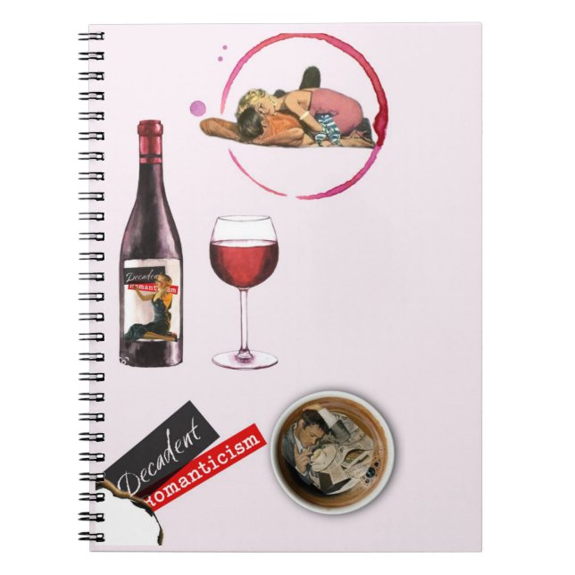 Arty Valentine Gift Collection- Decadent Noir  Notebook (Front)