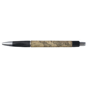 Arty Vintage Old World Map Pen