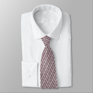 Arty White Merlot Wine Red Abstract Chevron Tie