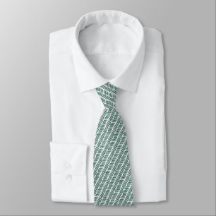Arty White Sage Green Grey Abstract Chevron Tie