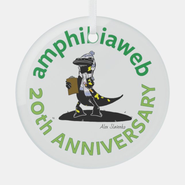 #ArtYourAmphibian2020 - Alex Slavenko Glass Ornament (Front)