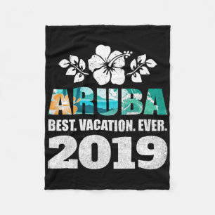 Aru Best Vacation Ever Souvenir Fleece Blanket