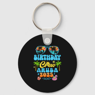 Aru Birthday Crew Vacation Cruise 2025 Summer Grou Keychain