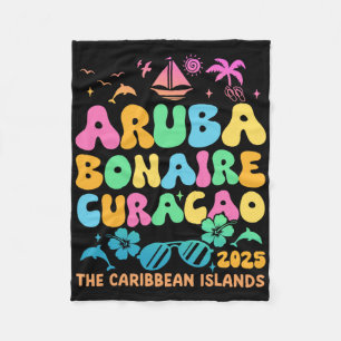 Aru Bonaire Curacao 2025 Island Carribbean Traveli Fleece Blanket