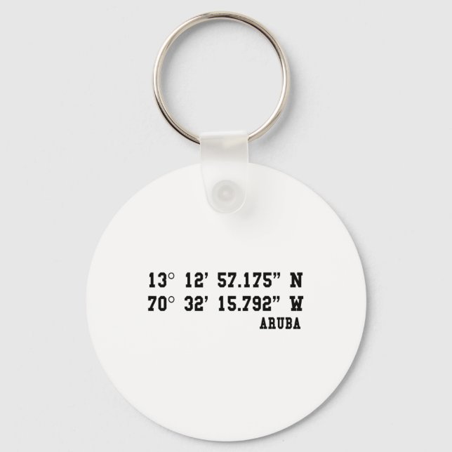 Aru Coordinates Design Summer Vacation Caribbean I Keychain (Front)
