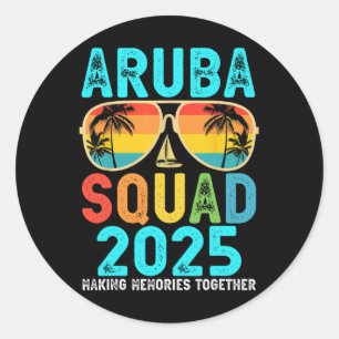Aru Squad 2025 Vacation Friends Family Matching Gr Classic Round Sticker