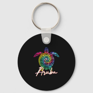Aru Tie Dye Sea Turtle Matching Family Vacation  Keychain