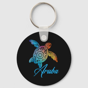 Aru Tril Tie Dye Sea Turtle Aru Keychain