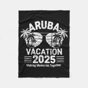 Aru Vacation 2025 Family Travel Tee Fun Holiday Fleece Blanket