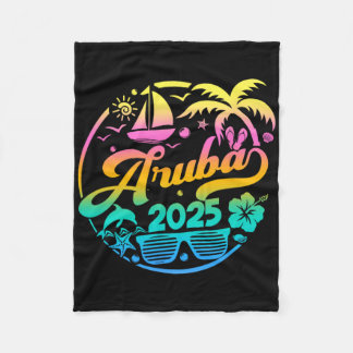 Aruba 2025 Family Vacation Beach Matching Group  Fleece Blanket