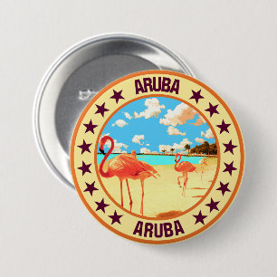 Aruba                                              3 inch round button