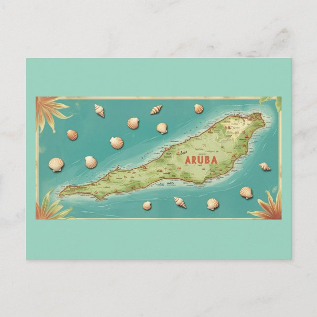 Aruba a beautiful island post card (Front)