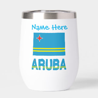 Aruba and Aruban Flag Blue Personalization