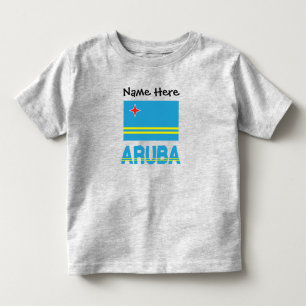 Aruba and Aruban Flag Personalized Toddler T-shirt