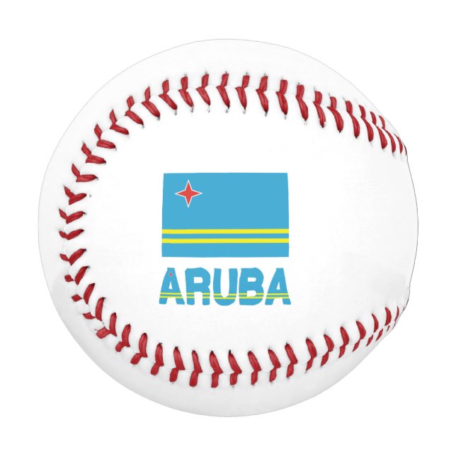 Aruba and Aruban Flag with Your Name Baseball (Front Left)