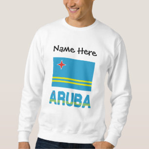 Aruba Aruban Flag Black Personalization Sweatshirt