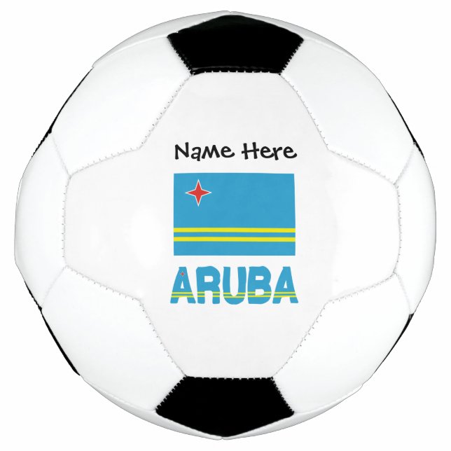 Aruba Aruban Flag Personalized  Soccer Ball (Front)