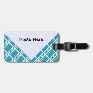 Aruba Aruban Flag Titled Blue Personalization Luggage Tag