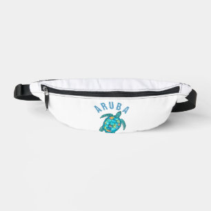 Aruba Beach Sea Turtle Illustration Fanny Pack