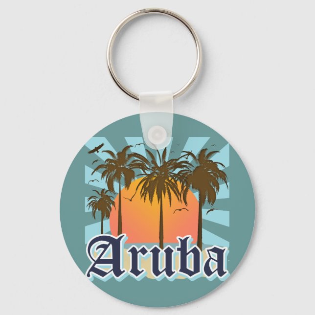 Aruba Beaches Sunset Keychain (Front)