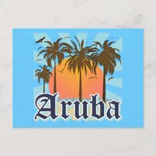 Aruba Beaches Sunset Postcard