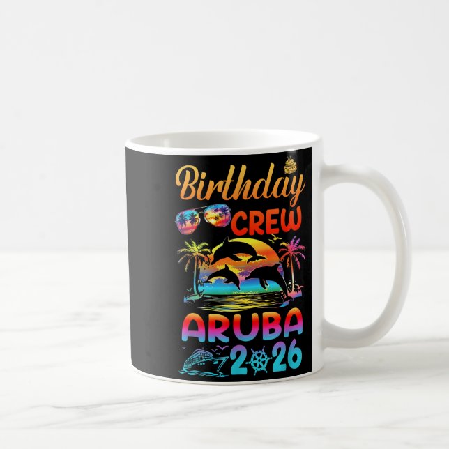 Aruba Birthday Trip Vacation 2026 Matching Group  Coffee Mug (Right)