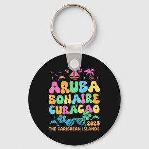 Aruba Bonaire Curacao 2025 Island Carribbean Trave Keychain
