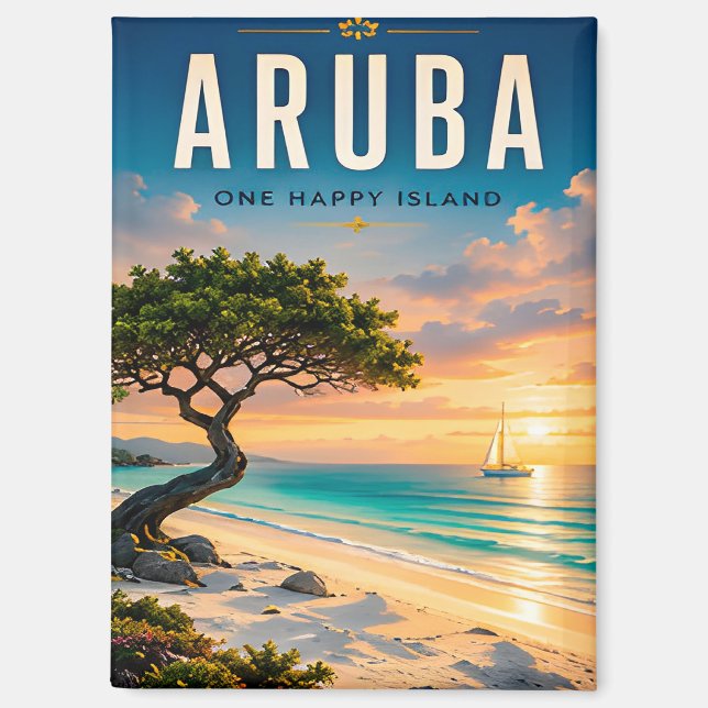 🌴 Aruba Caribbean Beach Escape ☀️ Magnet (Front)