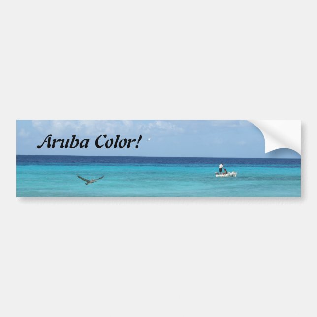 Aruba!  Caribbean Colour Bumper Sticker (Front)